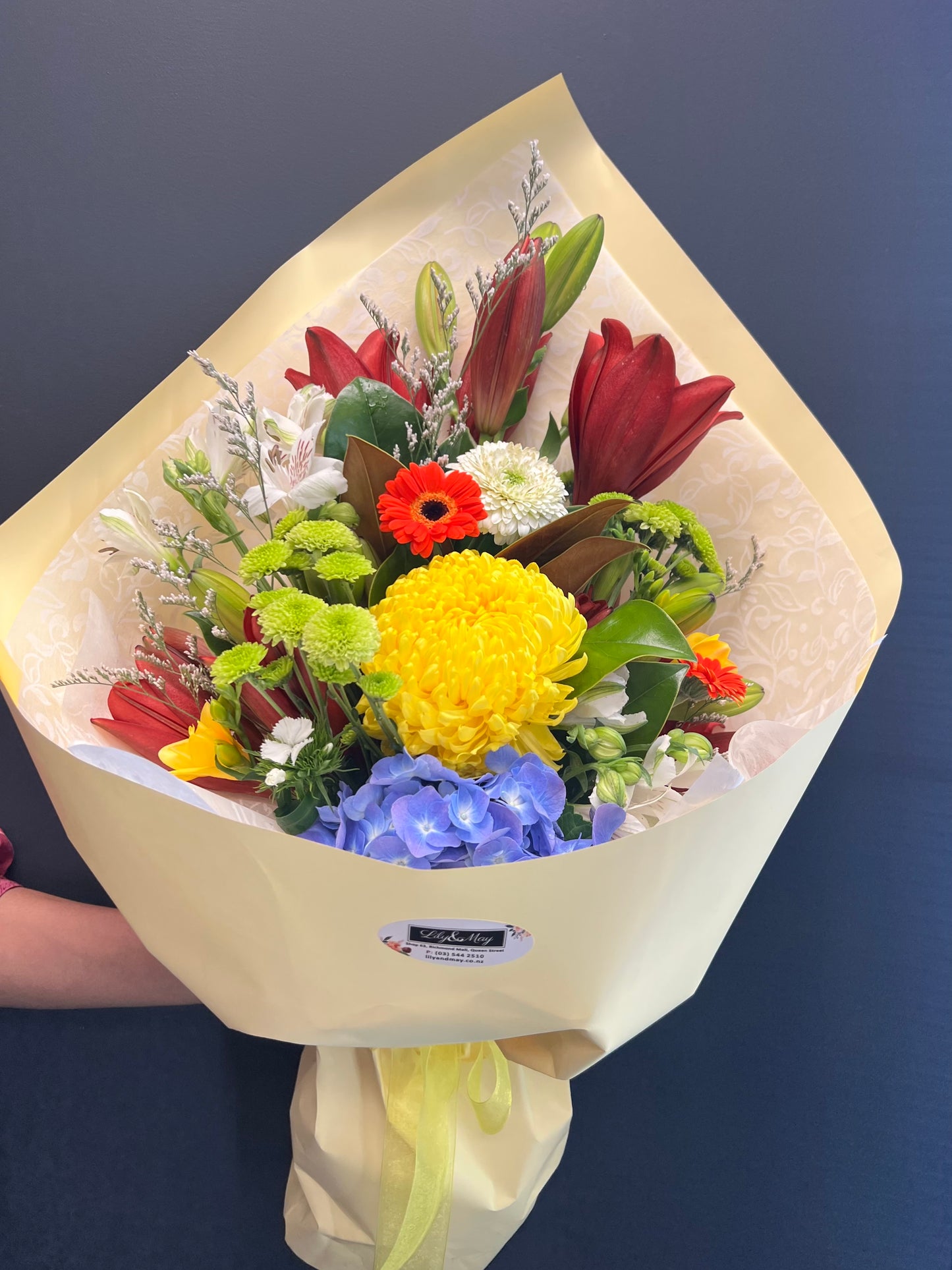 Bright hand held mix bouquet