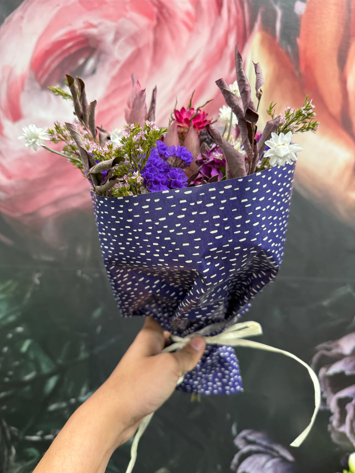 Small Dried Flower Bunch – Assorted Colours