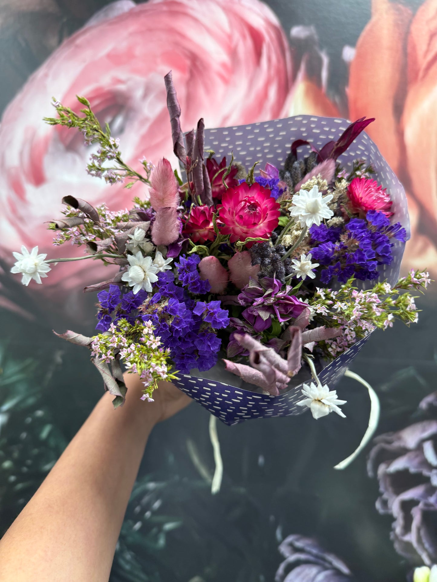 Small Dried Flower Bunch – Assorted Colours