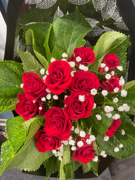 MY LOVE (This stunning bouquet of beautiful top grade 12 red roses)