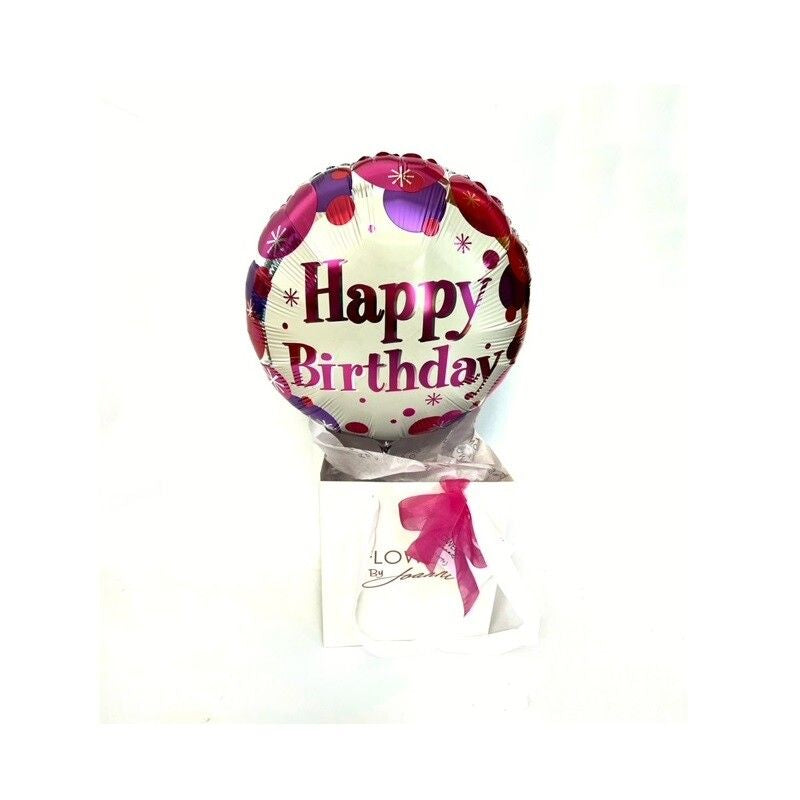 Happy birthday helium foil balloon