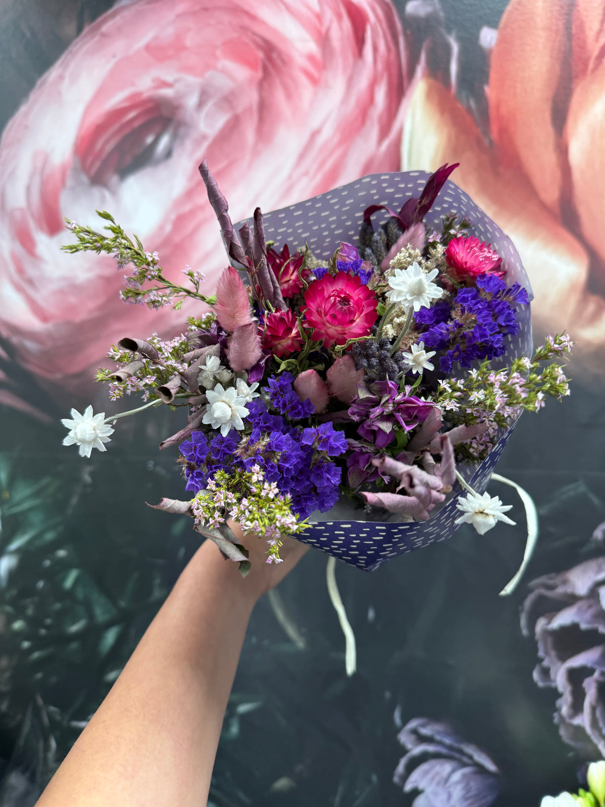Small Dried Flower Bunch – Assorted Colours